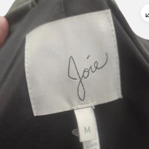 Joie Olivine Goat Suede Jacket Olive Green Gray Medium Drape Open Front - Picture 7 of 10